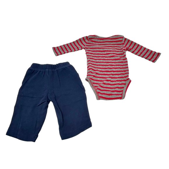 Baby Boy's‎ - 2 Pair of Sweatpants, 1 Sweatshirt, & 1 Body Suit - Size 3 Month - Picture 5 of 7